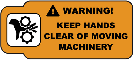durable warning labels for manufacturing